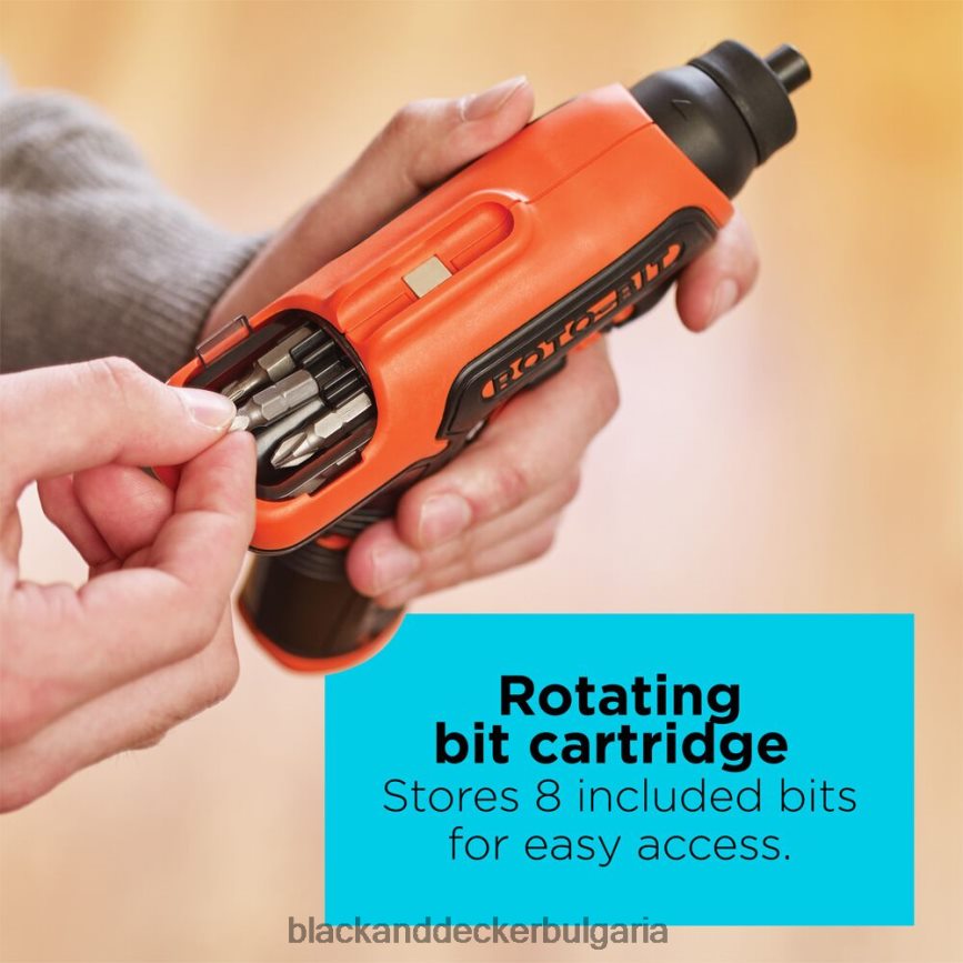 инструменти бг BLACK+DECKER 4v max акумулаторна отвертка с място за битове V8R6ZD560