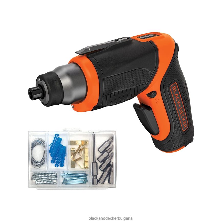 инструменти бг BLACK+DECKER 4v max акумулаторна отвертка с комплект за окачване на картини V8R6ZD564