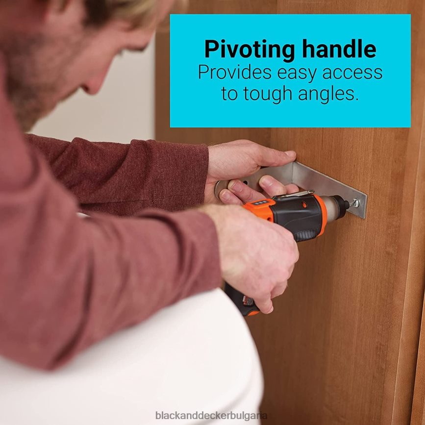 инструменти бг BLACK+DECKER 4v max акумулаторна отвертка с комплект за окачване на картини V8R6ZD564