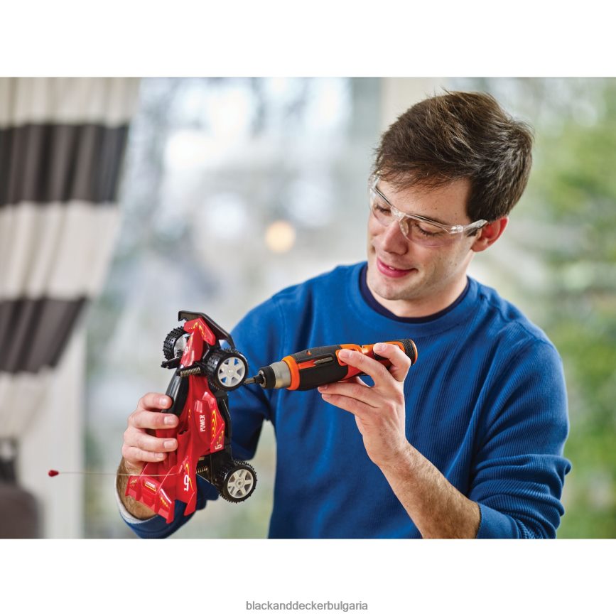 инструменти бг BLACK+DECKER 4v max акумулаторна отвертка с комплект за окачване на картини V8R6ZD564