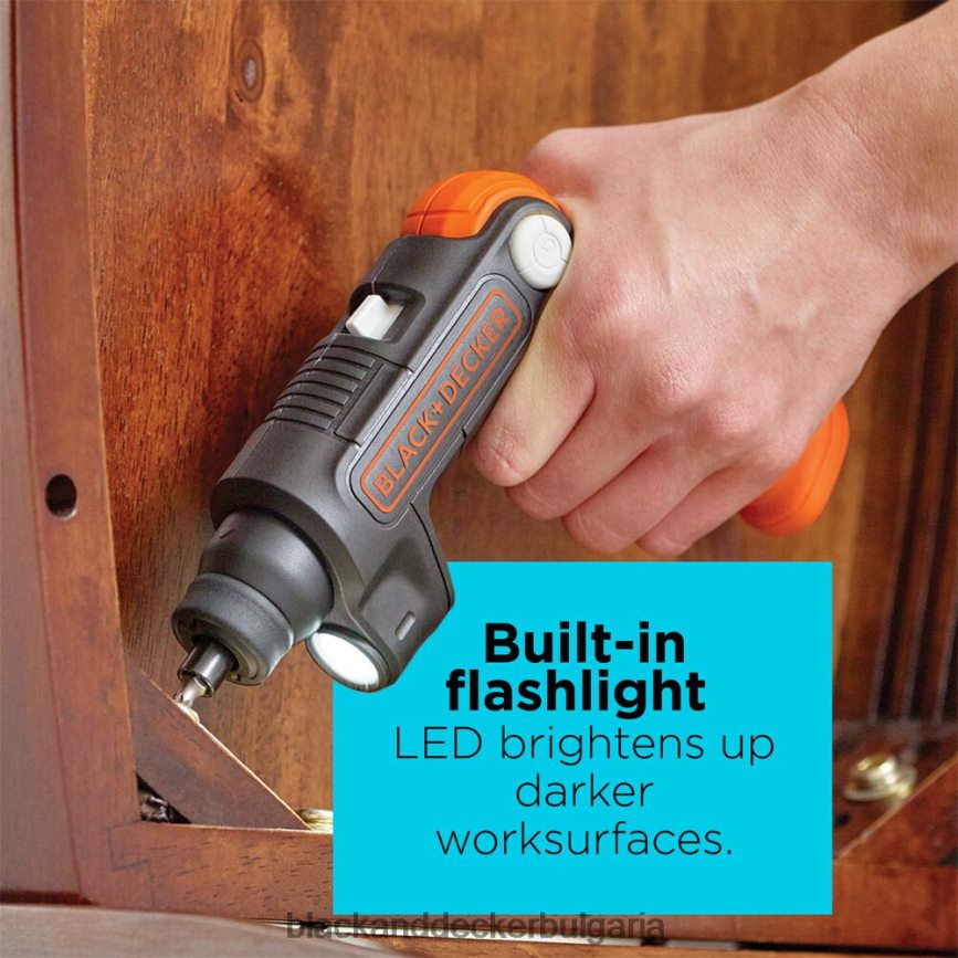 инструменти бг BLACK+DECKER 4v max акумулаторен винтоверт с led светлина V8R6ZD565