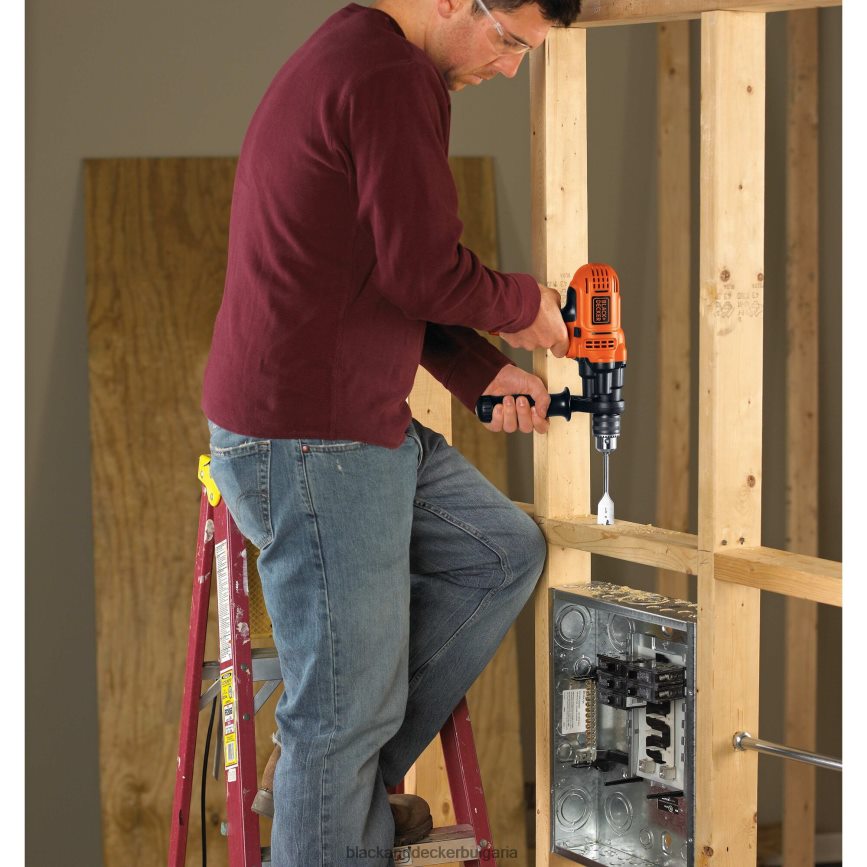 инструменти бг BLACK+DECKER 7,0 ампера 1/2 инча комплект електрическа бормашина/отвертка V8R6ZD573