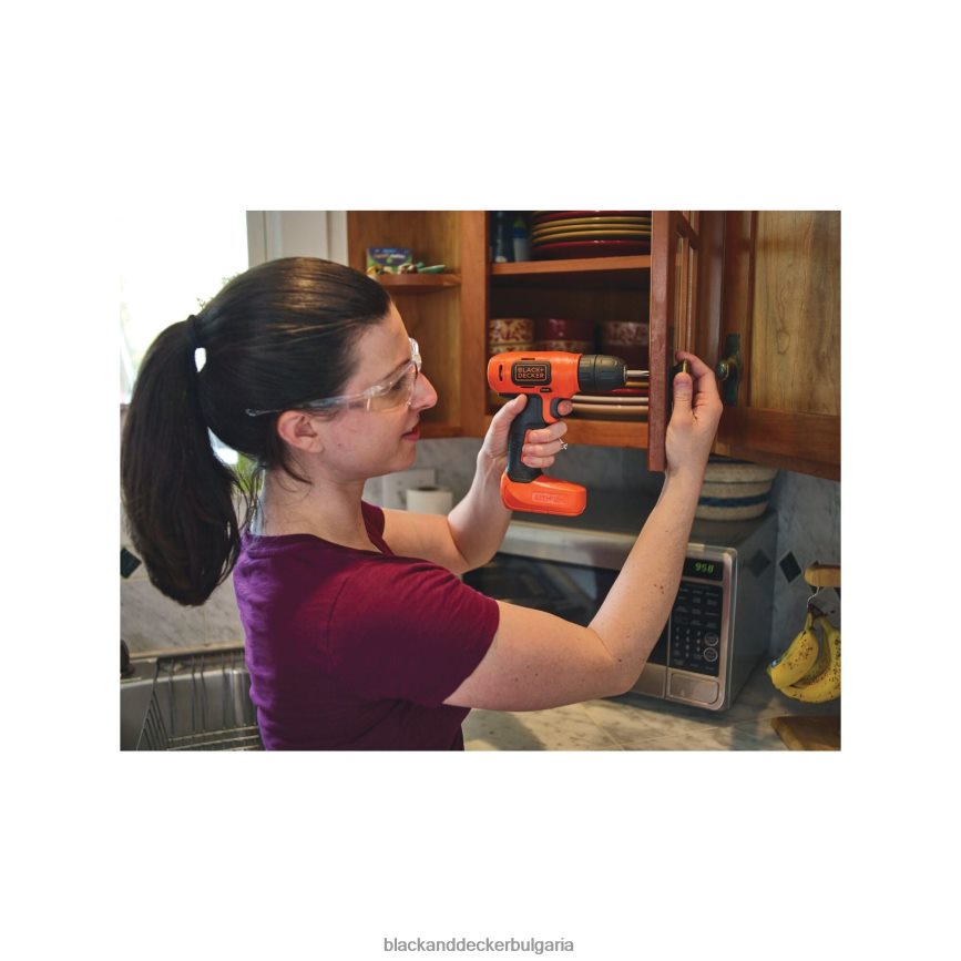 инструменти бг BLACK+DECKER 8v max акумулаторна бормашина 43 бр. комплект проекти за домашен декор V8R6ZD557