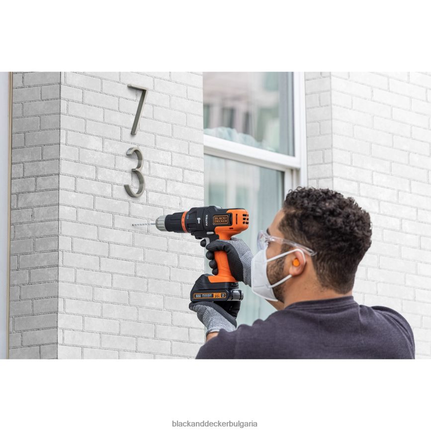 инструменти бг BLACK+DECKER матрична ударна бормашина мултифункционална приставка с калъф за съхранение V8R6ZD581