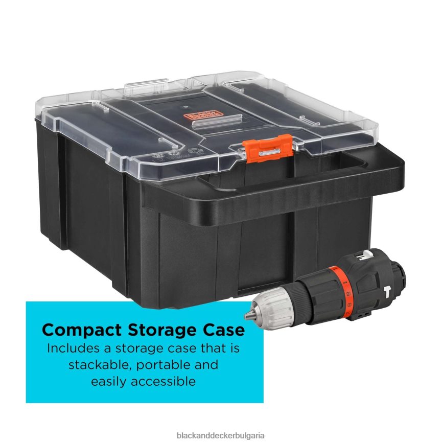 инструменти бг BLACK+DECKER матрична ударна бормашина мултифункционална приставка с калъф за съхранение V8R6ZD581