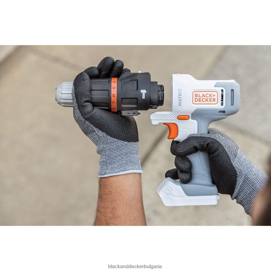 инструменти бг BLACK+DECKER матрична ударна бормашина мултифункционална приставка с калъф за съхранение V8R6ZD581