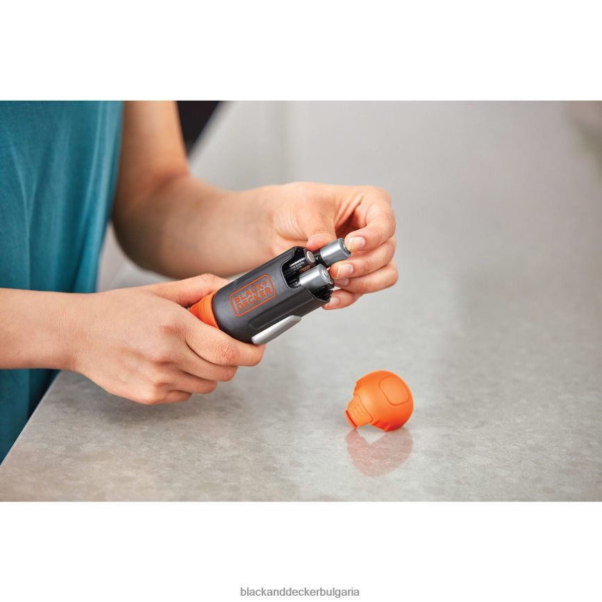 инструменти бг BLACK+DECKER акумулаторен винтоверт с батерии aa и 5 накрайника за закрепване V8R6ZD563