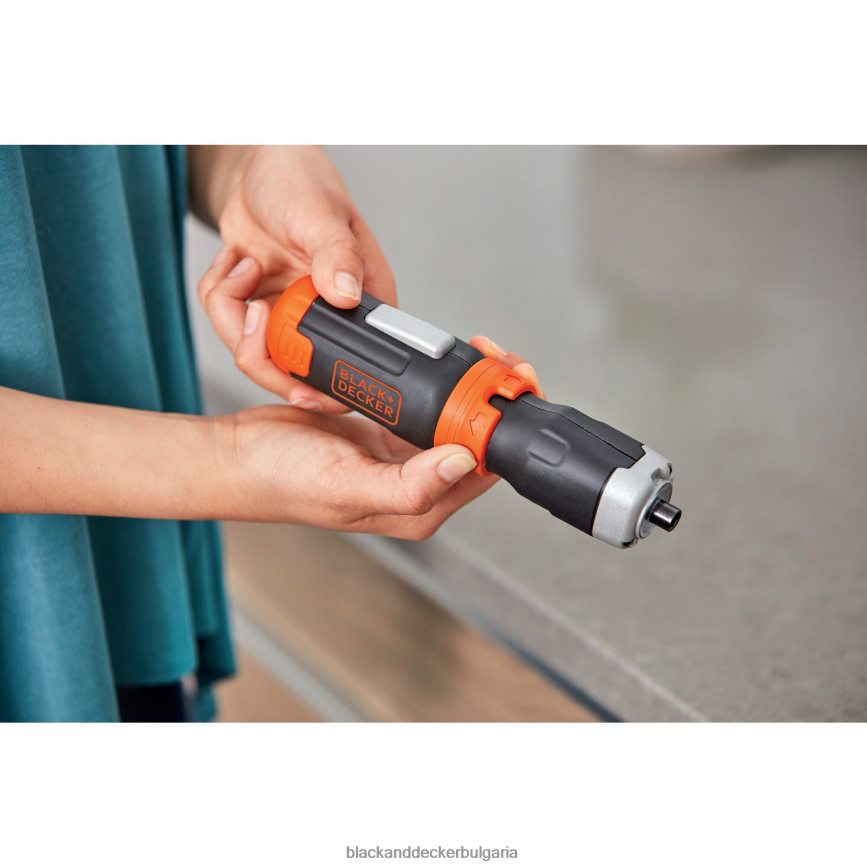 инструменти бг BLACK+DECKER акумулаторен винтоверт с батерии aa и 5 накрайника за закрепване V8R6ZD563