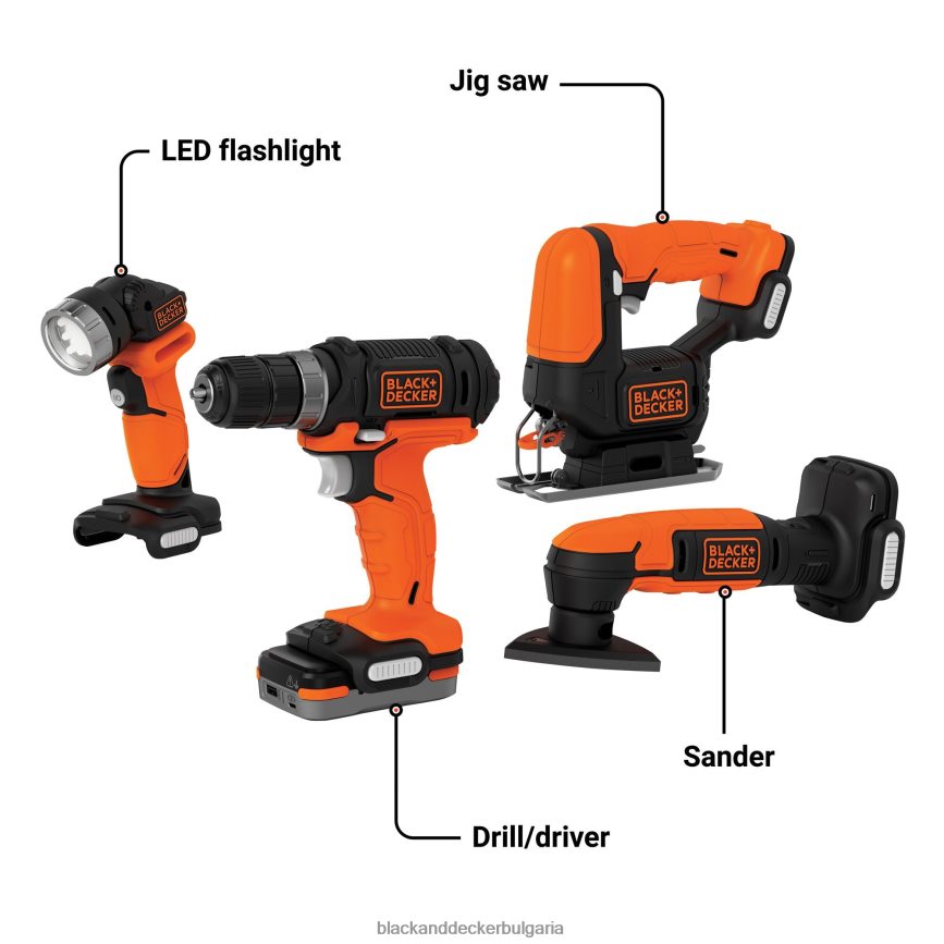 инструменти бг BLACK+DECKER gopak 12v max акумулаторна бормашина комбиниран комплект с 4 инструмента V8R6ZD586
