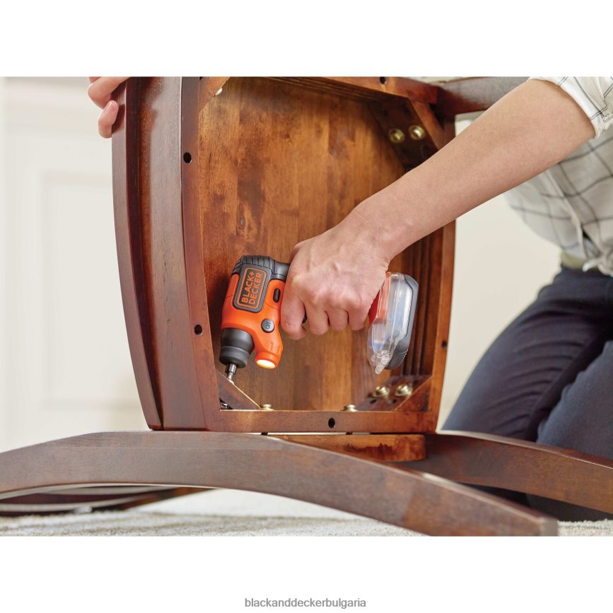 инструменти бг BLACK+DECKER lightdriver 4v max акумулаторна отвертка с пакет за съхранение V8R6ZD588