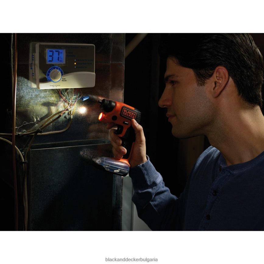 инструменти бг BLACK+DECKER lightdriver 4v max акумулаторна отвертка с пакет за съхранение V8R6ZD588