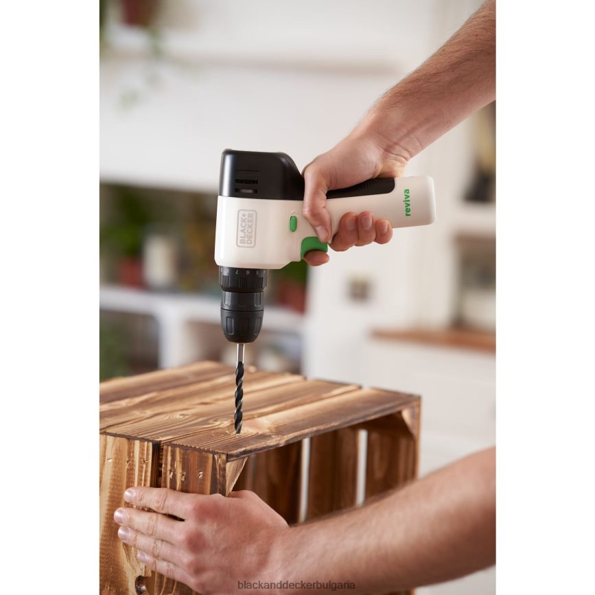 инструменти бг BLACK+DECKER акумулаторна бормашина reviva 12v max със зарядно и двувърха отвертка V8R6ZD532