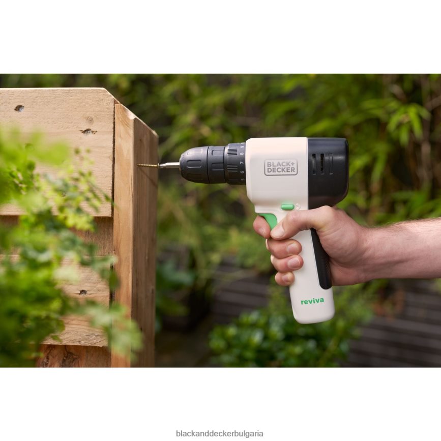 инструменти бг BLACK+DECKER акумулаторна бормашина reviva 12v max със зарядно и двувърха отвертка V8R6ZD532