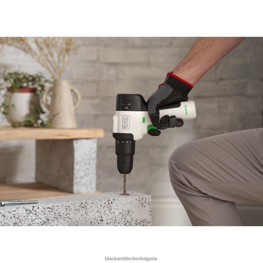 инструменти бг BLACK+DECKER reviva 12v max акумулаторна ударна бормашина със зарядно устройство и накрайник за винтоверт V8R6ZD533