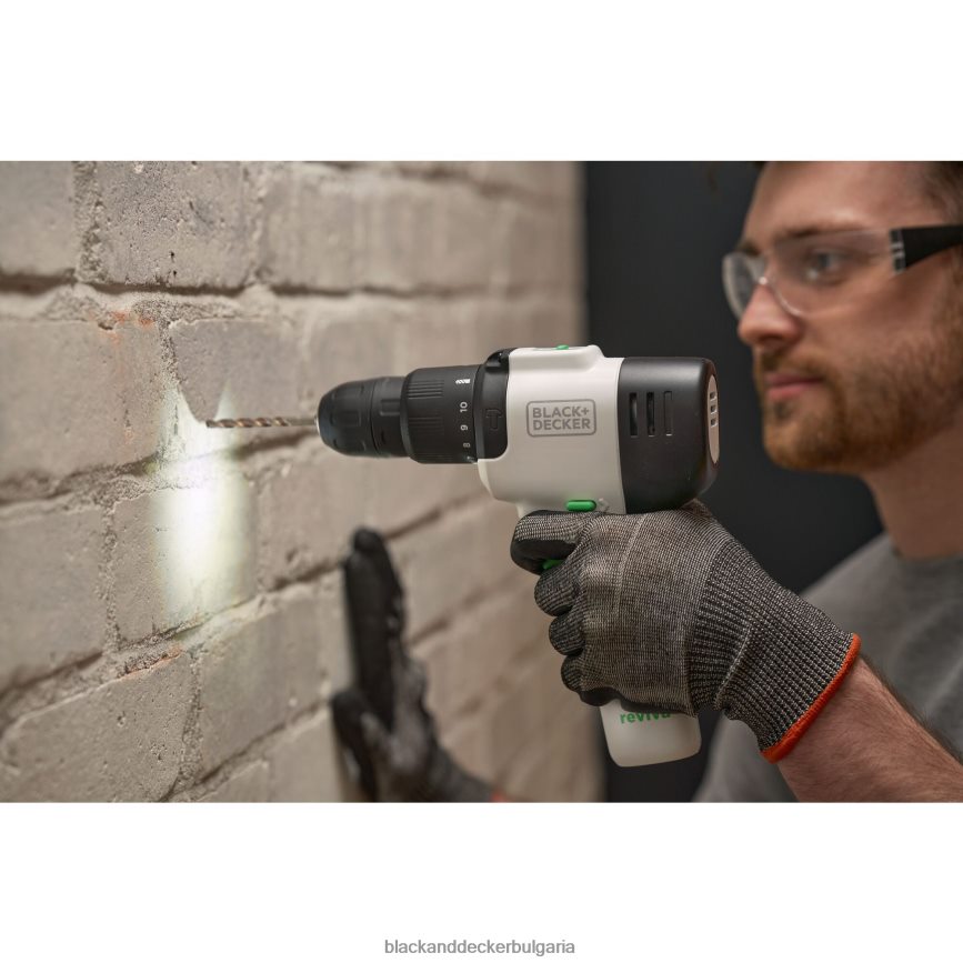 инструменти бг BLACK+DECKER reviva 12v max акумулаторна ударна бормашина със зарядно устройство и накрайник за винтоверт V8R6ZD533