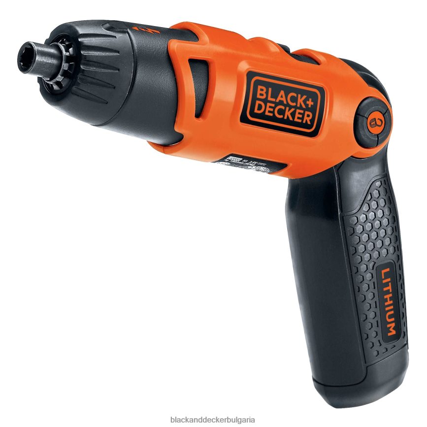 инструменти бг BLACK+DECKER акумулаторен винтоверт с въртяща се дръжка usb зарядно устройство и 2 накрайника с шестостенна опашка V8R6ZD566