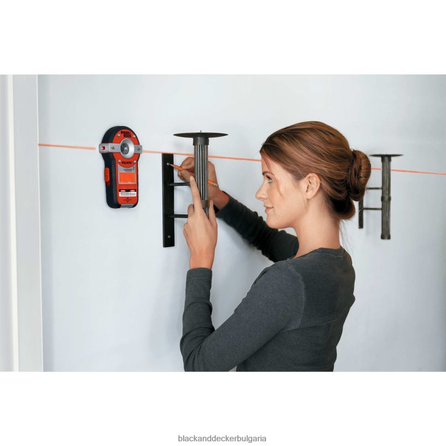инструменти бг BLACK+DECKER линейно лазерно автоматично нивелиране с търсач на шипове V8R6ZD610