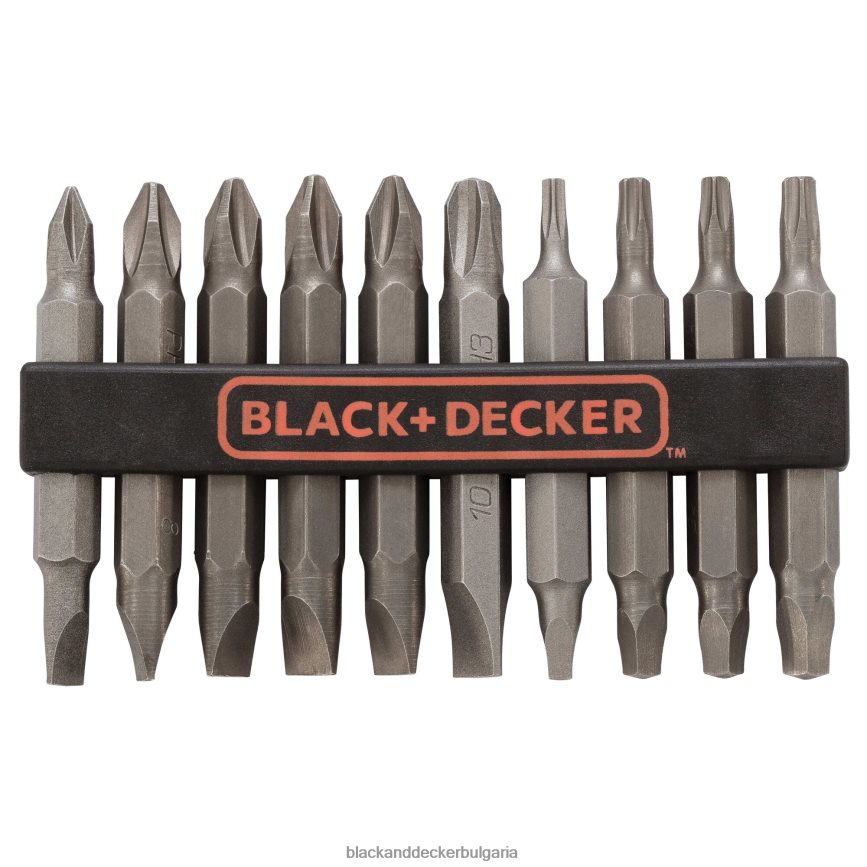 инструменти бг BLACK+DECKER комплект накрайници за отвертка двустранни 10 части V8R6ZD593