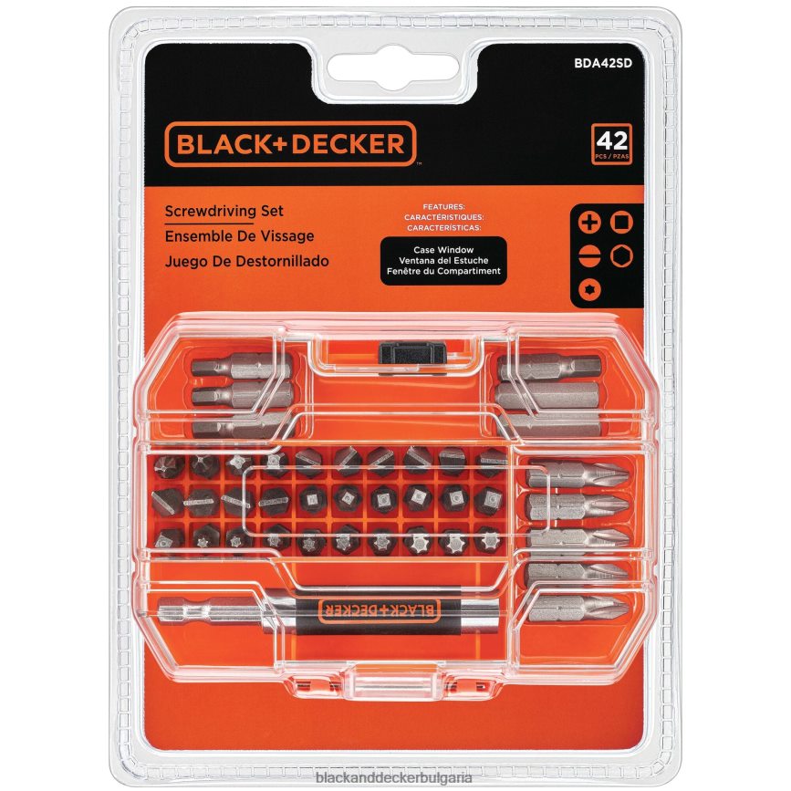 инструменти бг BLACK+DECKER комплект битове за винтоверт 42 части V8R6ZD603