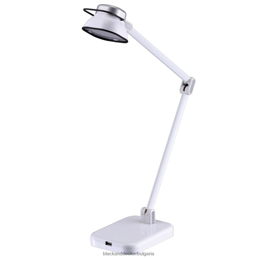 инструменти бг BLACK+DECKER elate настолна лампа с двойно рамо бяла V8R6ZD692