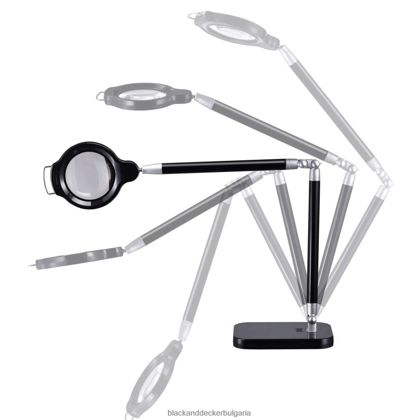 инструменти бг BLACK+DECKER ултрадостъпна лупа led настолна лампа черна V8R6ZD694