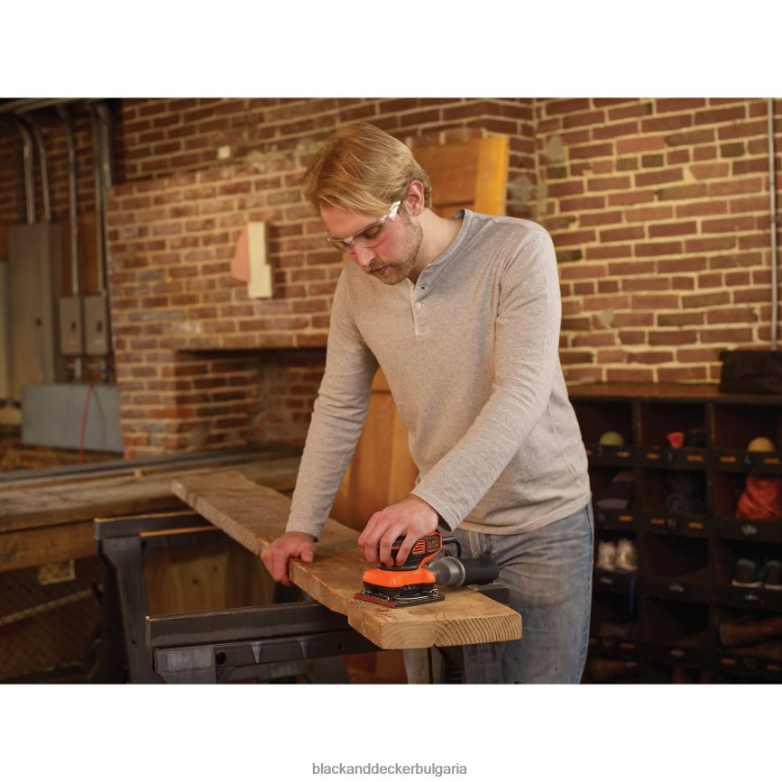 инструменти бг BLACK+DECKER 2,0 ампера електрическа 1/4 листова орбитална шлайфмашина V8R6ZD623