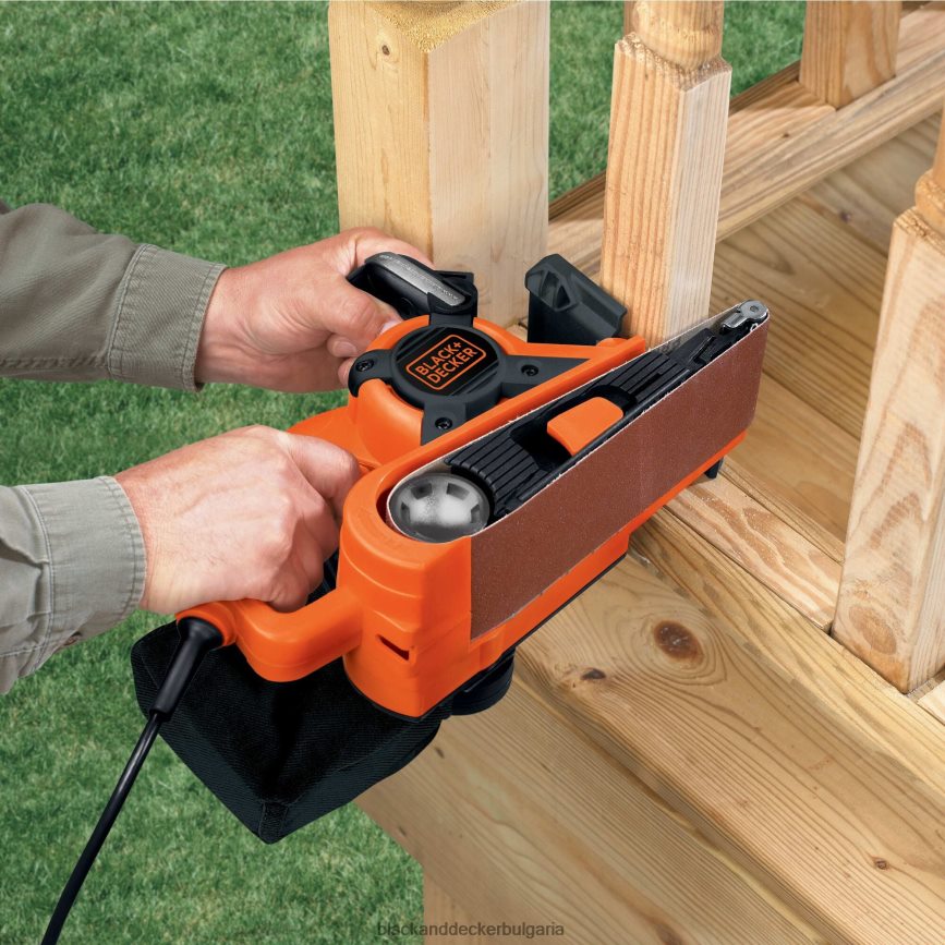 инструменти бг BLACK+DECKER лентов шлайф с торба за прах 7-amp 3-инча на 21-инча V8R6ZD645