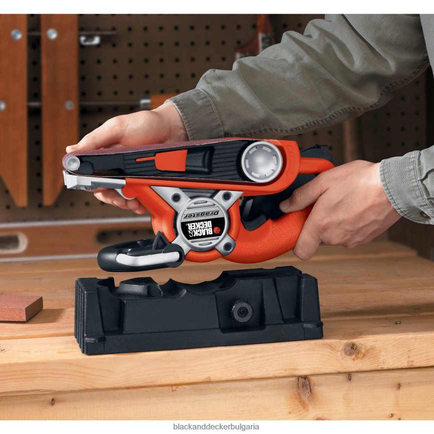 инструменти бг BLACK+DECKER лентов шлайф с торба за прах 7-amp 3-инча на 21-инча V8R6ZD645