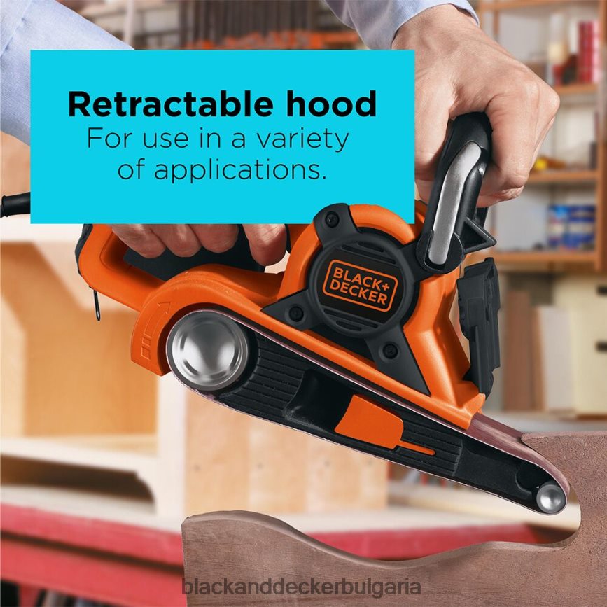 инструменти бг BLACK+DECKER лентов шлайф с торба за прах 7-amp 3-инча на 21-инча V8R6ZD645