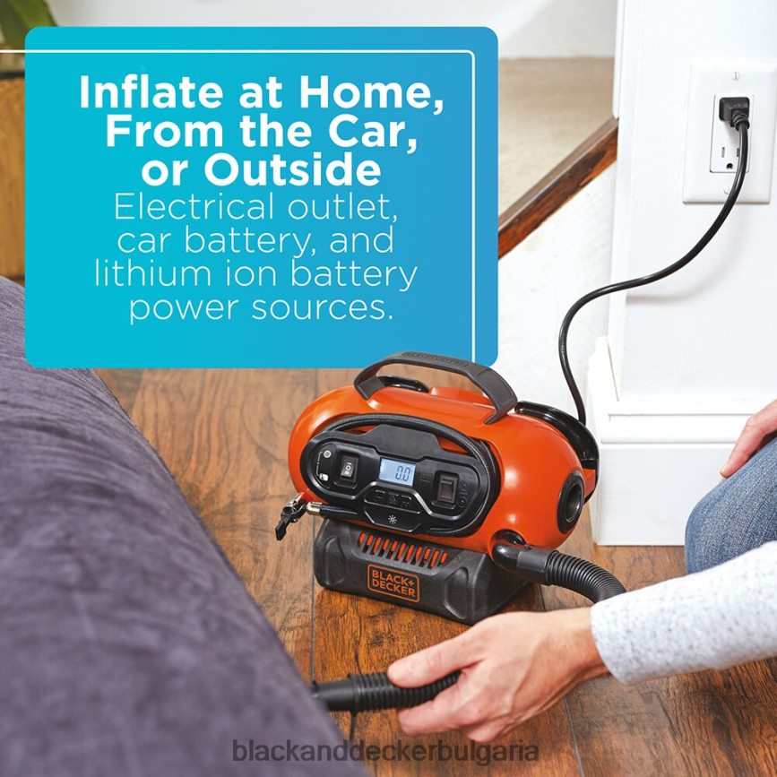 инструменти бг BLACK+DECKER 20v max безкабелен помпа за гуми Само безжичен и кабелен електрически инструмент V8R6ZD674