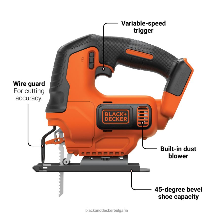 инструменти бг BLACK+DECKER 20v max powerconnect безжичен прободен трион (само инструмент) V8R6ZD659