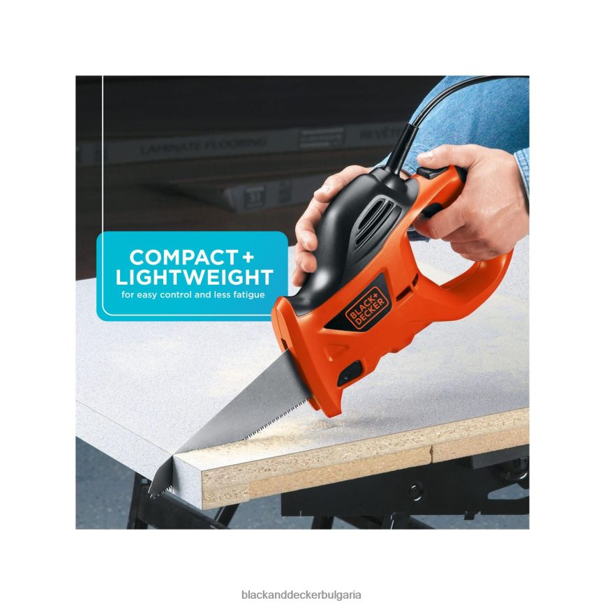 инструменти бг BLACK+DECKER електрически ръчен трион с чанта за съхранение 3,4-ам V8R6ZD669