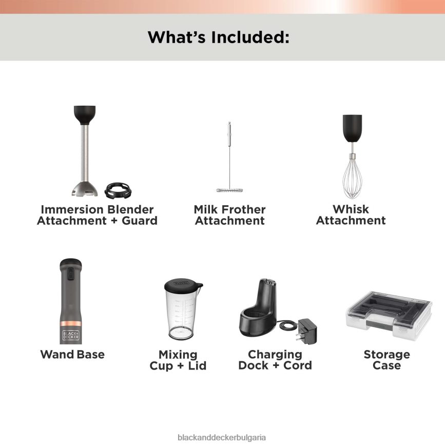 кухня бг BLACK+DECKER кухненска пръчка 3 комплект сив V8R6ZD258