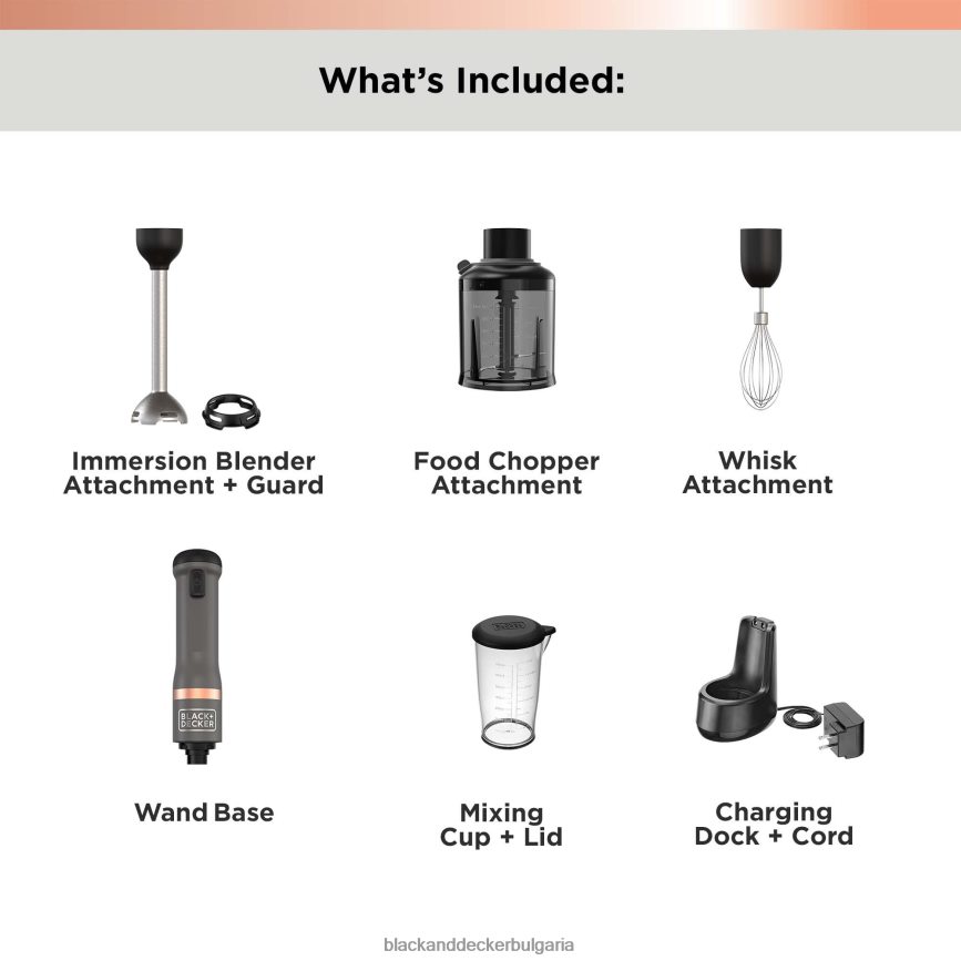 кухня бг BLACK+DECKER кухненска пръчка 3 комплект без съхранение сив V8R6ZD261