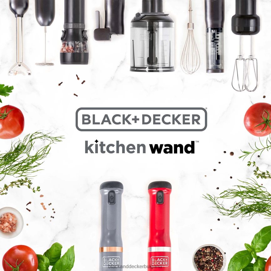 кухня бг BLACK+DECKER кухненска пръчка 3 комплект без съхранение сив V8R6ZD261