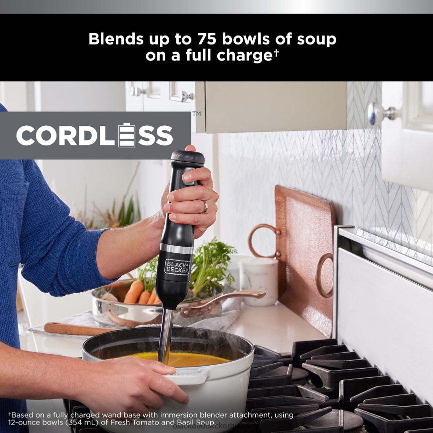 кухня бг BLACK+DECKER кухненска пръчка 4 комплект черен V8R6ZD263