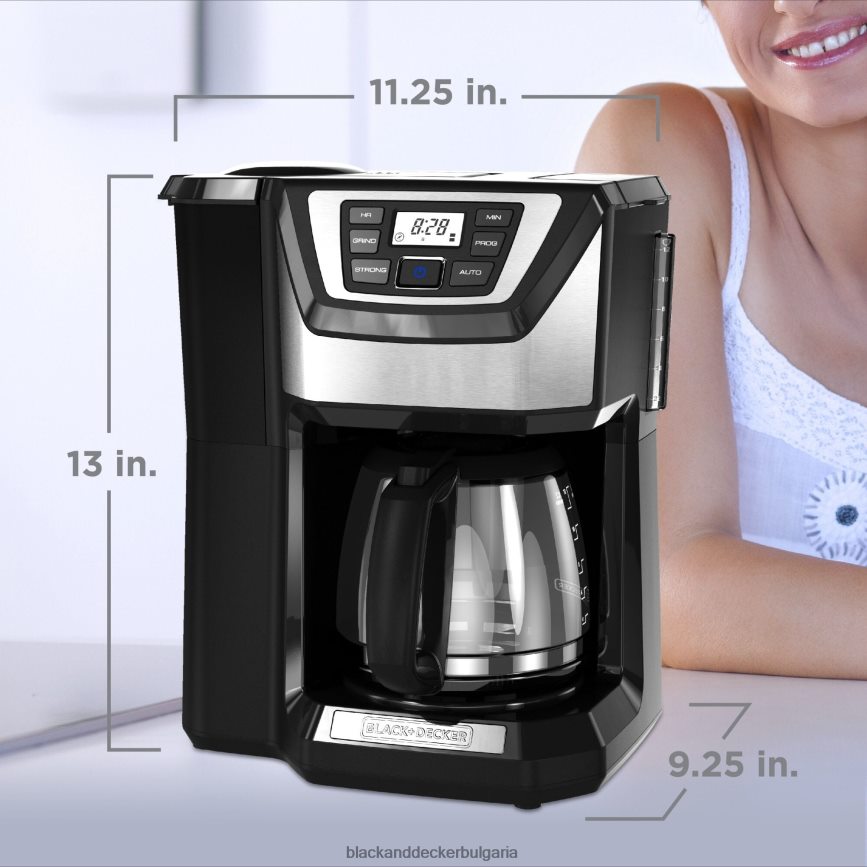 кухня бг BLACK+DECKER Кафемашина с мелница с 12 чаши V8R6ZD293