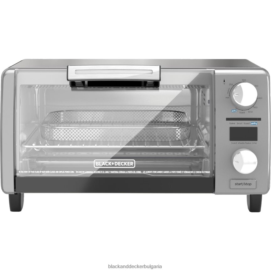 кухня бг BLACK+DECKER crisp'n bake air fry дигитална фурна за тостер с 4 филийки V8R6ZD381