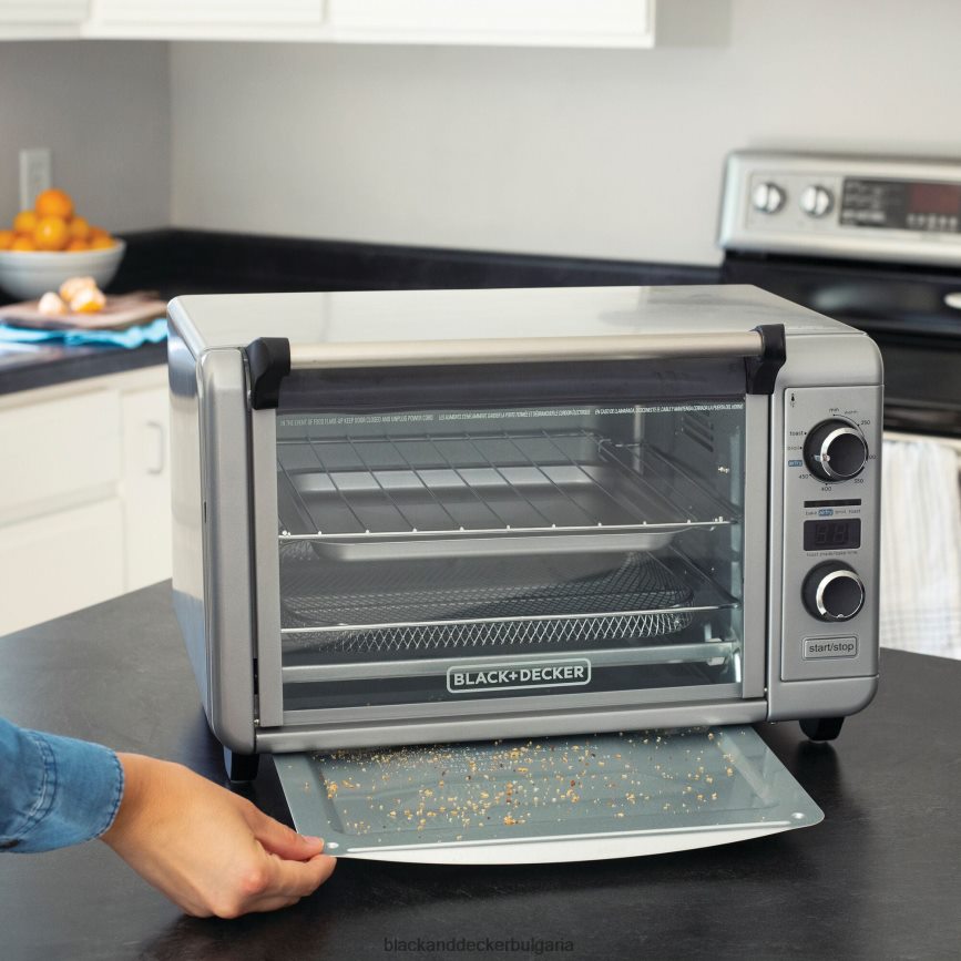 кухня бг BLACK+DECKER crisp'n bake air fry цифрова конвекционна фурна с плот V8R6ZD380