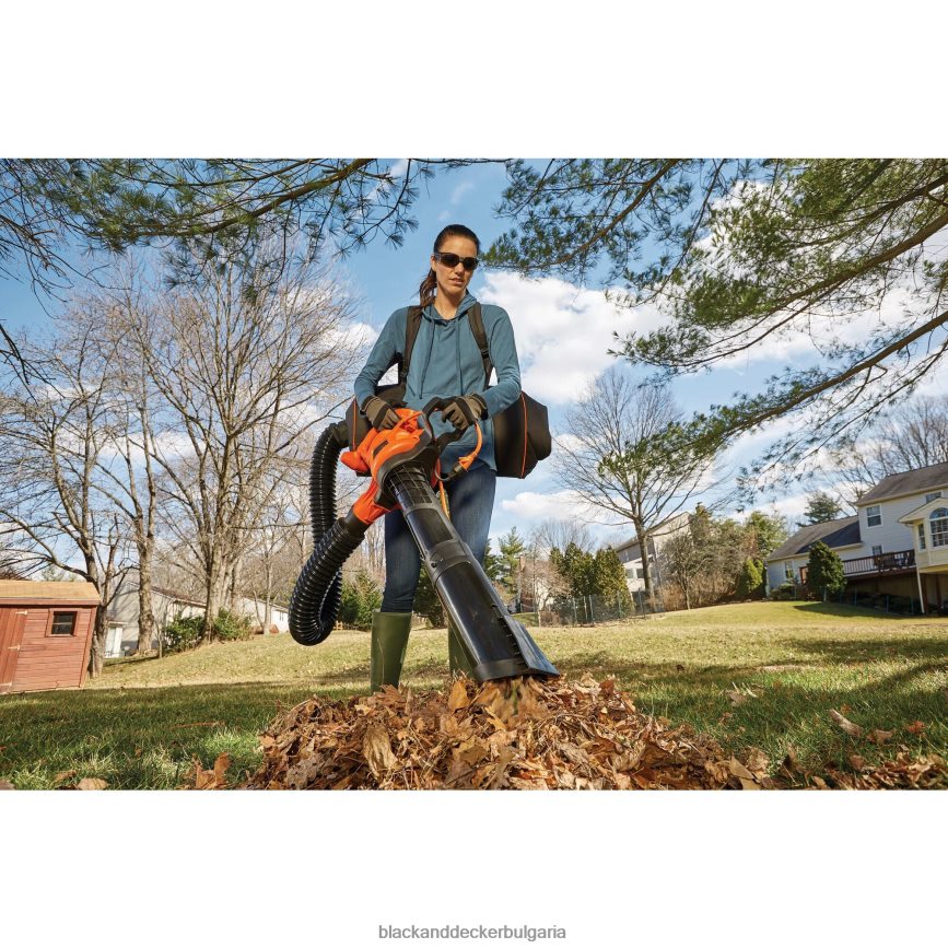на открито бг BLACK+DECKER Вакуумен мулчер за листа с електрически вентилатор за листа 3 в 1 V8R6ZD442