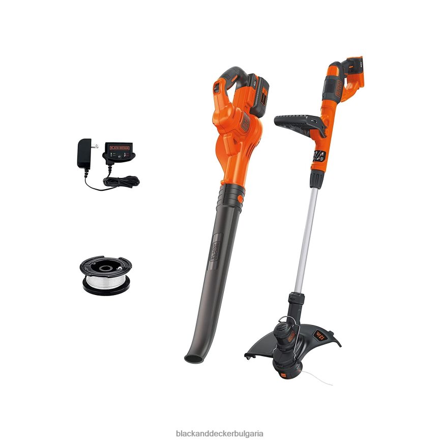 на открито бг BLACK+DECKER Комбиниран комплект литиево-струнен тример/чистачка с напрежение 40v V8R6ZD441