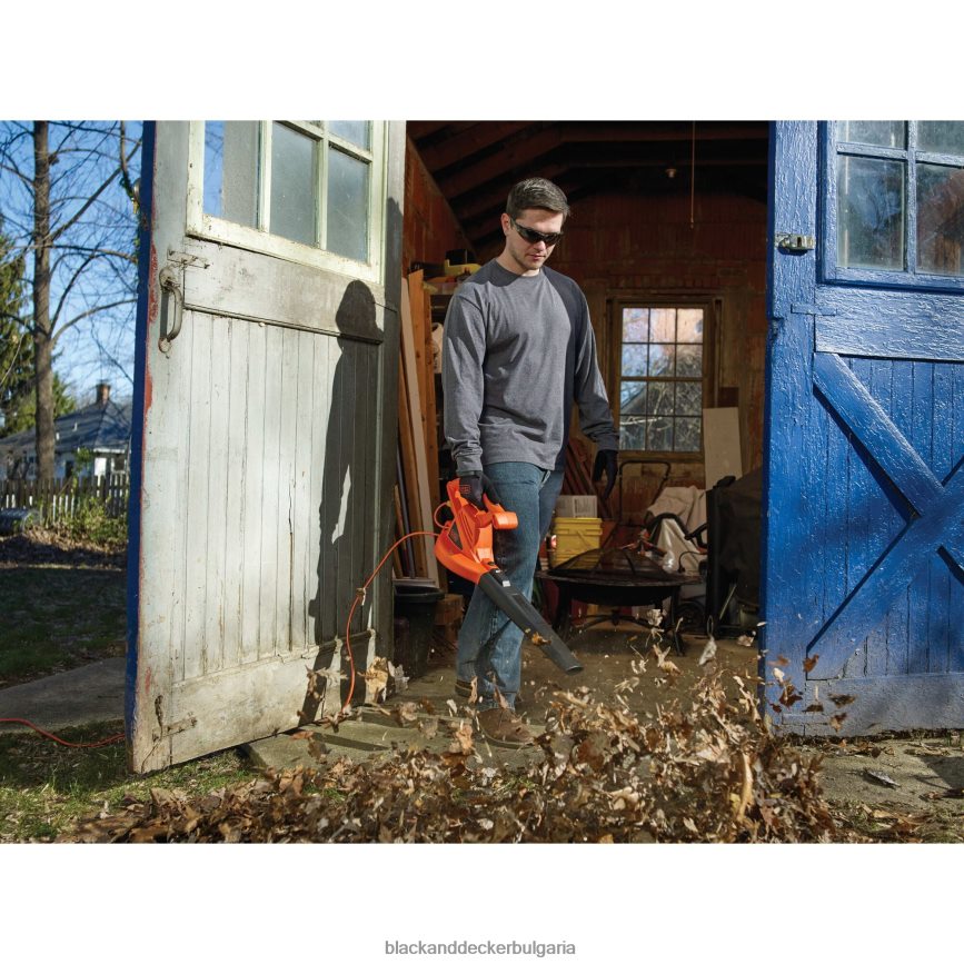 на открито бг BLACK+DECKER електрическа духалка за листа 7-ампер V8R6ZD444