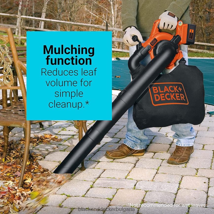 на открито бг BLACK+DECKER powercommand 2-в-1 безжична метачна машина и прахосмукачка само 36v макс. инструмент V8R6ZD436