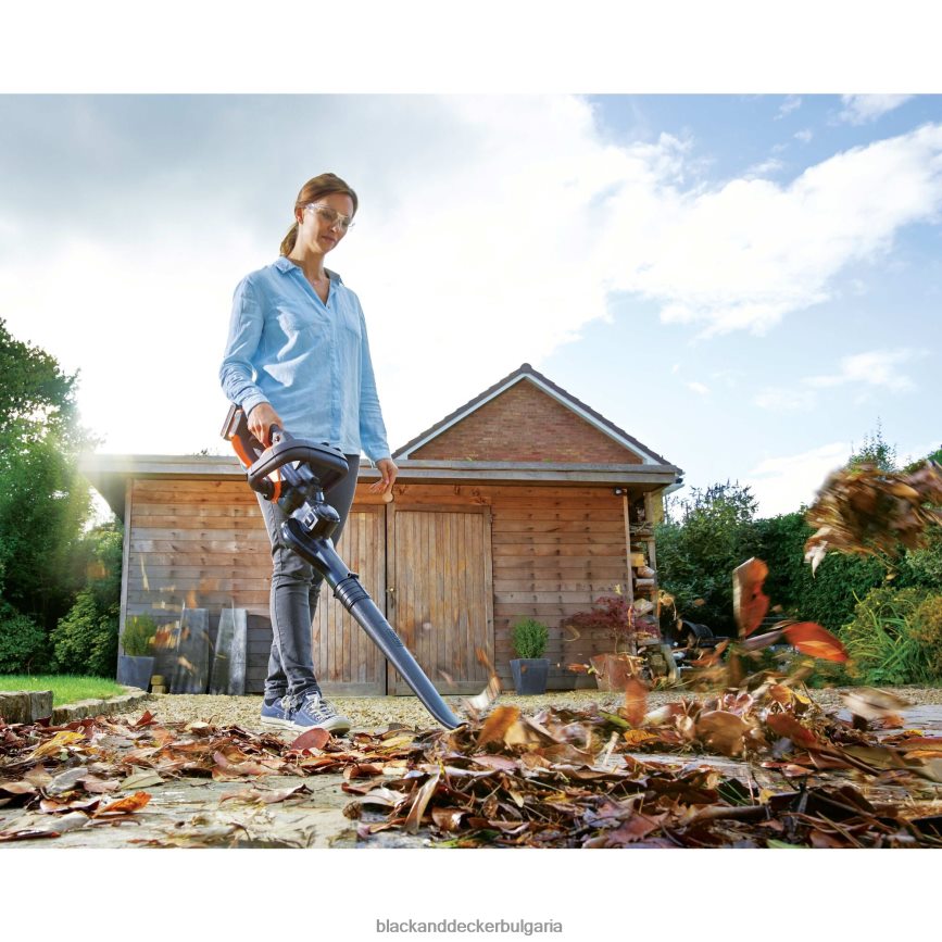 на открито бг BLACK+DECKER yardmaster 20v max вентилатор за листа приставка за улуци V8R6ZD451