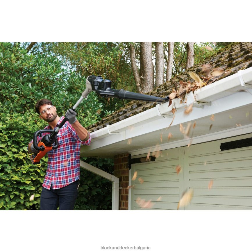 на открито бг BLACK+DECKER yardmaster 20v max вентилатор за листа приставка за улуци V8R6ZD451
