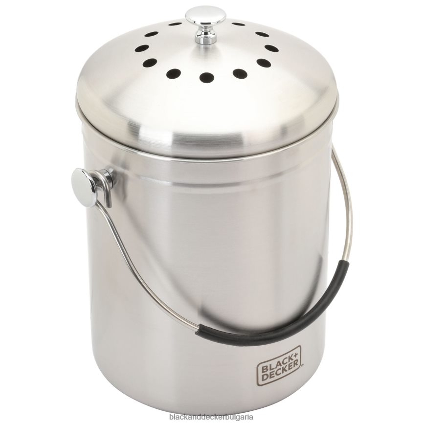 на открито бг BLACK+DECKER контейнер за компост от неръждаема стомана 166 oz. V8R6ZD409