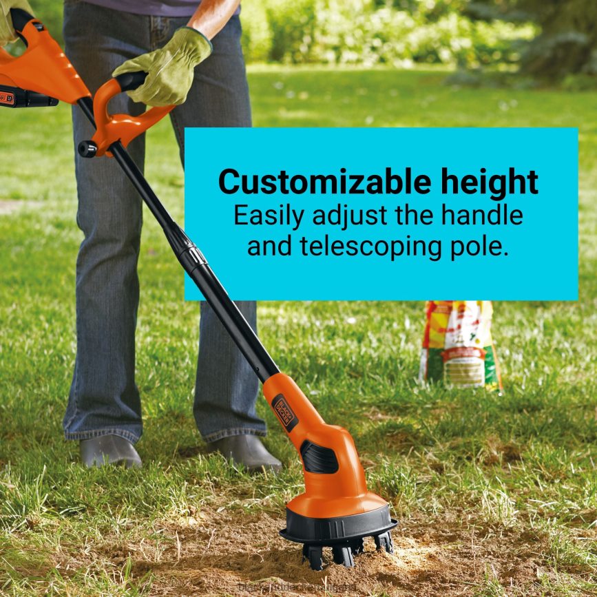 на открито бг BLACK+DECKER 20v макс. захранване само за безжичен комплект градинска мотофреза V8R6ZD412