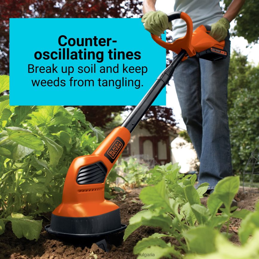 на открито бг BLACK+DECKER 20v макс. захранване само за безжичен комплект градинска мотофреза V8R6ZD412