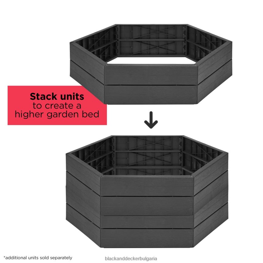 на открито бг BLACK+DECKER 3 фута повдигнато градинско легло V8R6ZD407