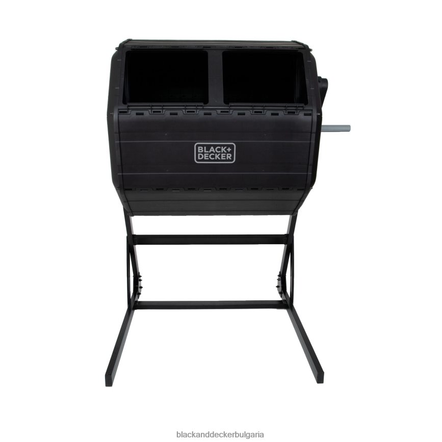 на открито бг BLACK+DECKER двукамерен барабанен компостер 40 галона V8R6ZD410